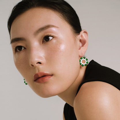Jadeite Bead Earrings