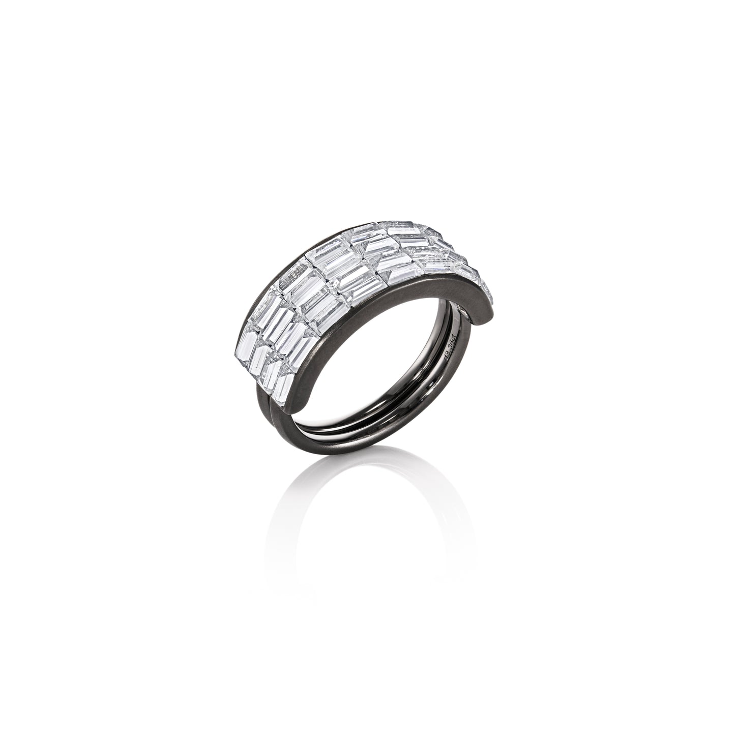 Reverse Set Baguette Diamond Ring