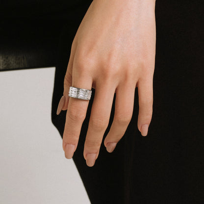 Reverse Set Baguette Diamond Ring